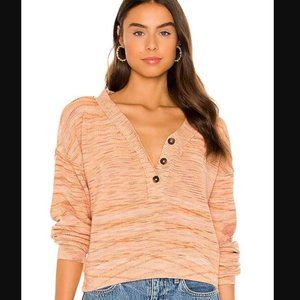 Free People 100% Cotton Mercury Space-Dye Sweater Size M